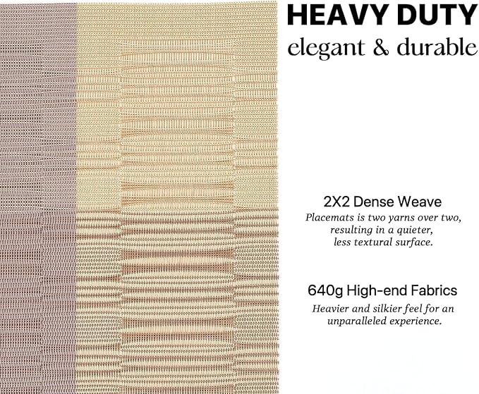 LEXMORE PlaceMats Set of 12 Vinyl/Plastic Woven Place Mats - Image 3