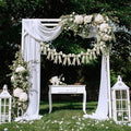 1 String of 8PCS Ivory White Bow Garland Banner Decoration, Pre-Strung Satin by Unknown