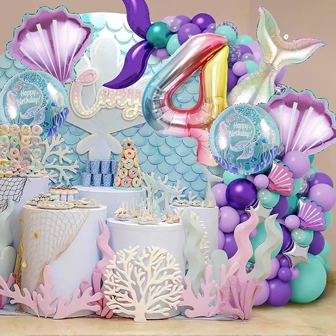 Mermaid Birthday Decorations Mermaid Balloons - Image 5