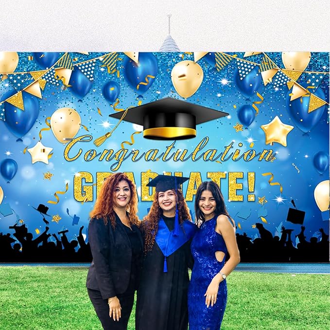 Large Grad Congratulations Banner Graduation Decorations Class of 2026 | 72x44 - Image 7