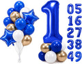 PartyWoo Number Balloons 40 Inch Blue Number 1 Kit by PartyWoo