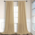 Tan Brown Linen Curtains 108 Inches Long by Pitalk