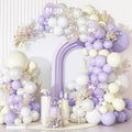 Ouddy Party Pastel Purple White Balloons Garland Arch Kit 18 12 10 5 Inch | by OuddyParty
