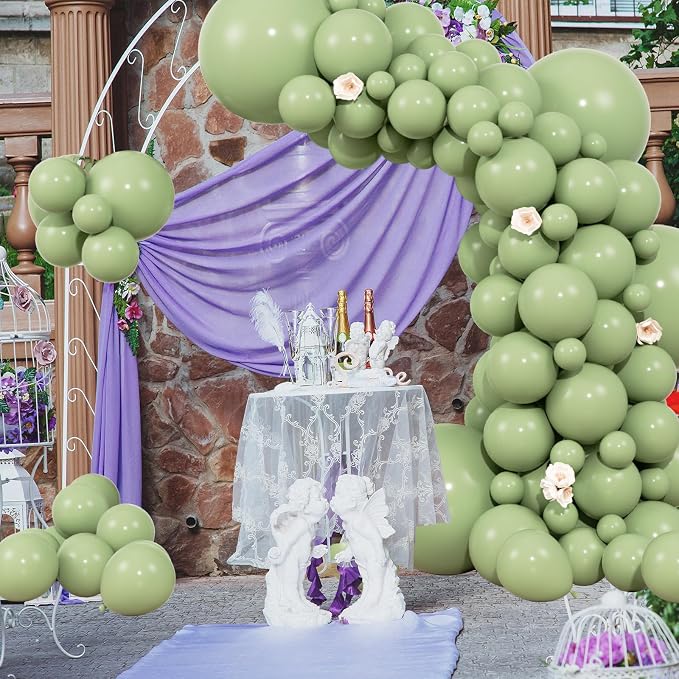 104pcs Sage Green Balloon Garland Arch Kit Different Sizes 18/12/10/5 Inch | - Image 6