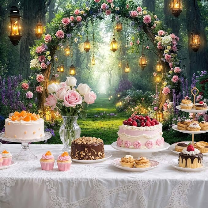 12x10ft Purple Flower Wedding Photography Backdrop Lavender Floral Wedding Bridal Photography Backdrop Anniversary Birthday Baby Shower Girl Party Banner Photo Booth Props Background Wall Decor