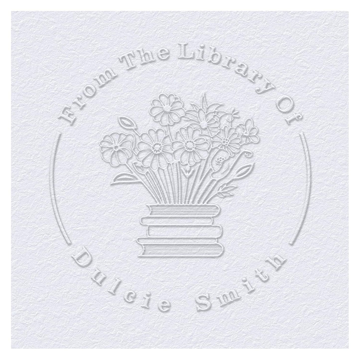 Book Embosser Custom Embosser Stamp with Your Name or Design Personalized Library Embosser Stamp Customized Books Business Cards Paper Documents Notebooks etc. (15)