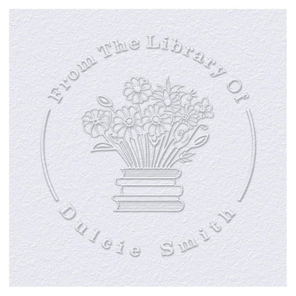 Book Embosser Custom Embosser Stamp with Your Name or Design Personalized Library Embosser Stamp Customized Books Business Cards Paper Documents Notebooks etc. (15)