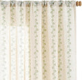 Cathy Linen Floral Curtains 63 inch Length by Lazzzy