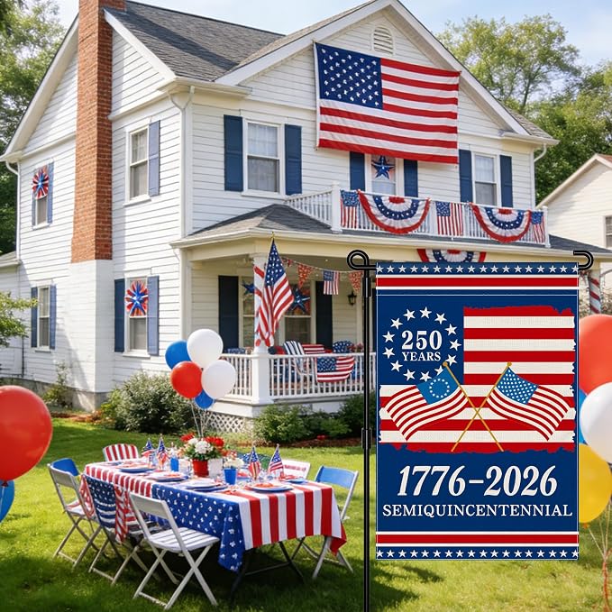 250th Anniversary America Garden Flag, 250 Anniversary USA Flag 1776-2026 - Image 2