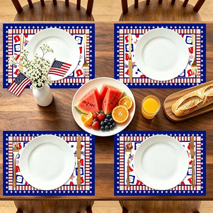 50Pcs Patriotic Disposable Paper Placemats - Image 5