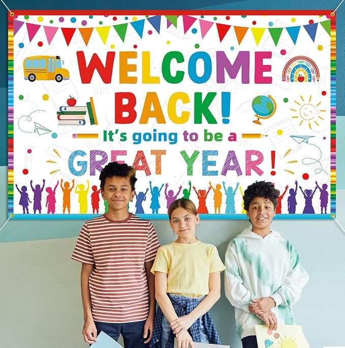 Welcome Back Backdrop Banner It's going to be a Great Year Banner Back to - Image 5