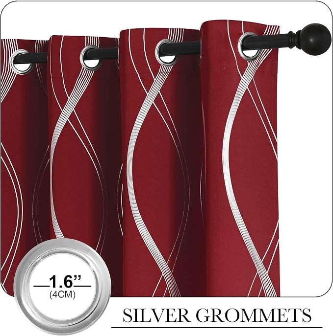 NICETOWN Blackout Curtains 84 inch Length 2 Panels Set, Noise Reducing Thermal - Image 3