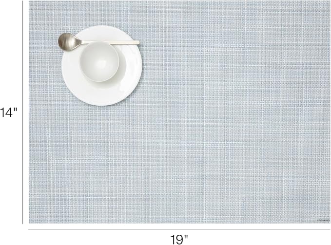 Chilewich Mini Basketweave Placemats, Woven Rectangle Placemats Set of 4 | Easy - Image 2