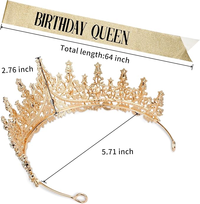 Fesciory Birthday Crown for Women, Adult Fit, Coming of Age Gifts & Halloween - Image 6