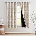 jinchan Gold Foil Blackout Curtains 63 Inch Damask Grommet 2 Panels | Room by JINCHAN
