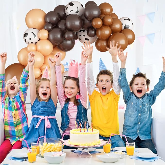 128 Pcs Cow Print Balloon Arch Kit, Latex Balloons Garland Kit - Image 4