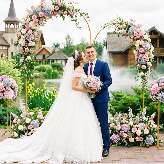 Metal Arch Backdrop Stand, 7.2FT+6FT Wedding Arch Frame, Balloon Arch Backdrop - Image 6