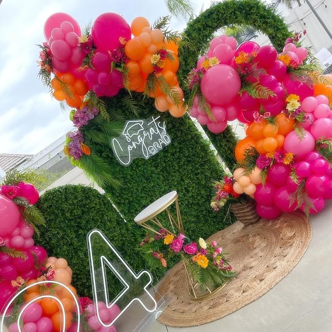Pink and Orange Balloons, 12 Inch Latex Balloon - Image 7