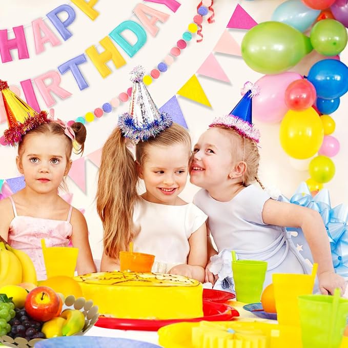CANREVEL 3 PCS Pre-Strung 3D Happy Birthday Banner Decorations, Candy | - Image 7