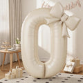 40 Inch Cream Number Balloons 0-9 by KYGNE