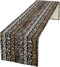 Cow Patchwork Print Table Runner, Country Farm Animal Fur Skin Farm Safari Wildlife Pattern Table Runner for Dinner Dinning Home Kitchen Living Room Party Holidays Setting, 13x70 Inch