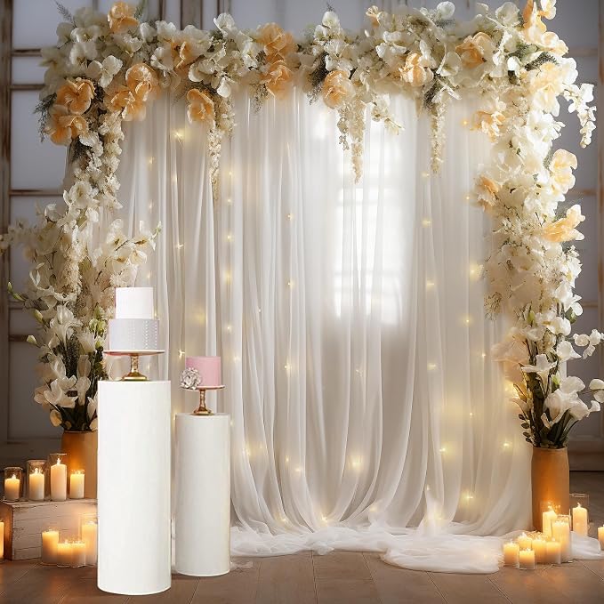 10x10ft White Tulle Backdrop Curtain - Image 3