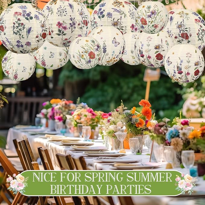 Baquler 12 Pcs Paper Lanterns Party Decorations, Hanging Paper Lanterns in 3 - Image 4