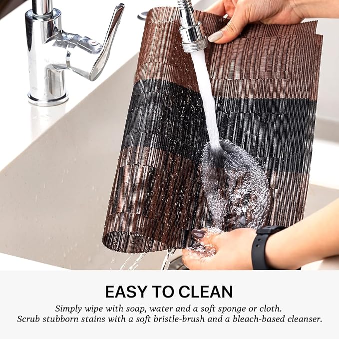 LEXMORE PlaceMats Set of 12 Vinyl/Plastic Woven Place Mats - Image 4