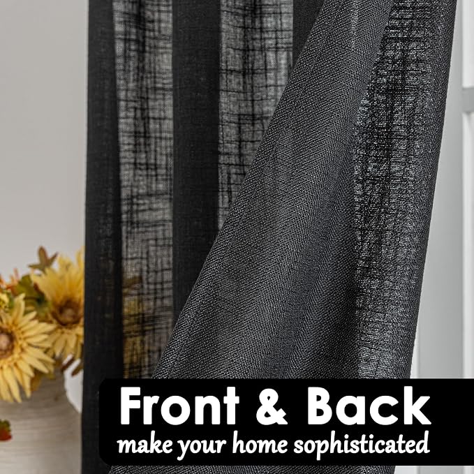 Beda Home Tassel Linen Textured Swag Curtain Valance - Image 4