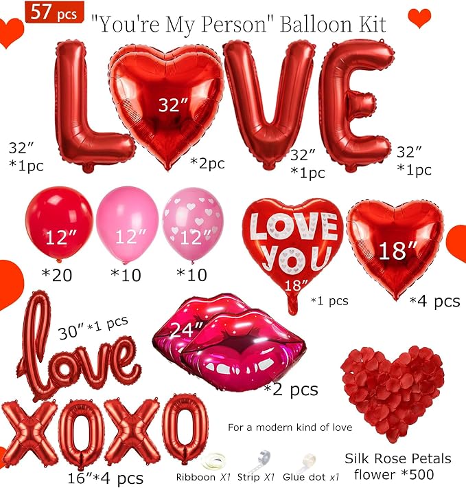 Valentine's day Balloon Garland kit 125Pcs Valentines Day Balloon Arch - Image 7