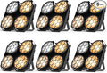 Stage Lights, 4X100W COB Spotlight LED Par Can Retro Lights, 2 in 1 Cool White & Warm White DMX512 Sound Activated Blinder Uplights for Events Parties Wedding Church Concert Studio Show Dance - 6Packs