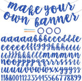 BEISHIDA Glitter Blue 116 PCS A-Z DIY Letter Banner Kit Make Your Own by Beishida