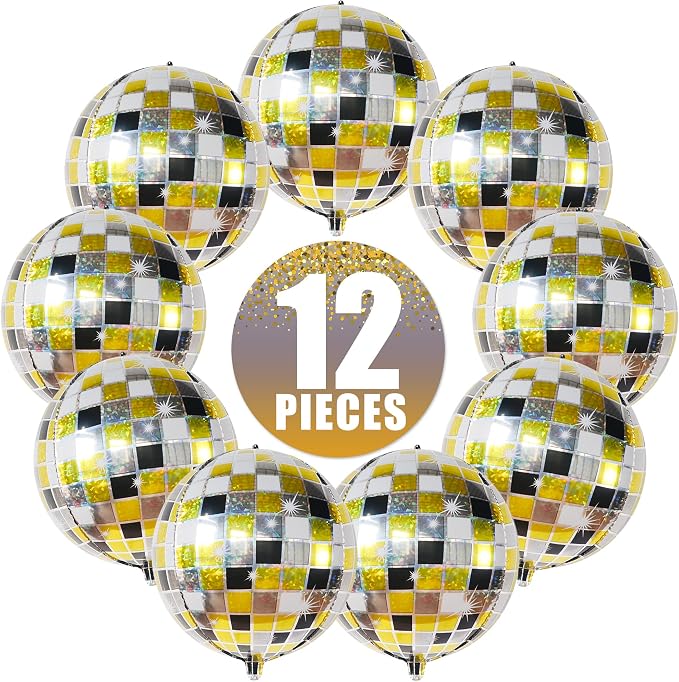 KatchOn, Shiny Disco Ball Foil Balloons - Image 8