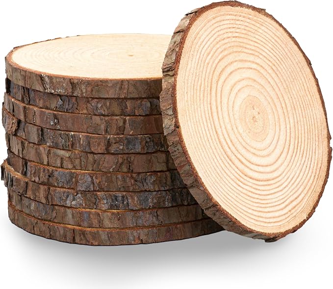 Set of 8-9 inch Wood Slices for centerpieces, Arts and Crafts, and Rustic Home by RusticWoodSlices