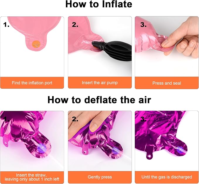 52 pcs Hot Pink Foil Letter Balloons - Image 5