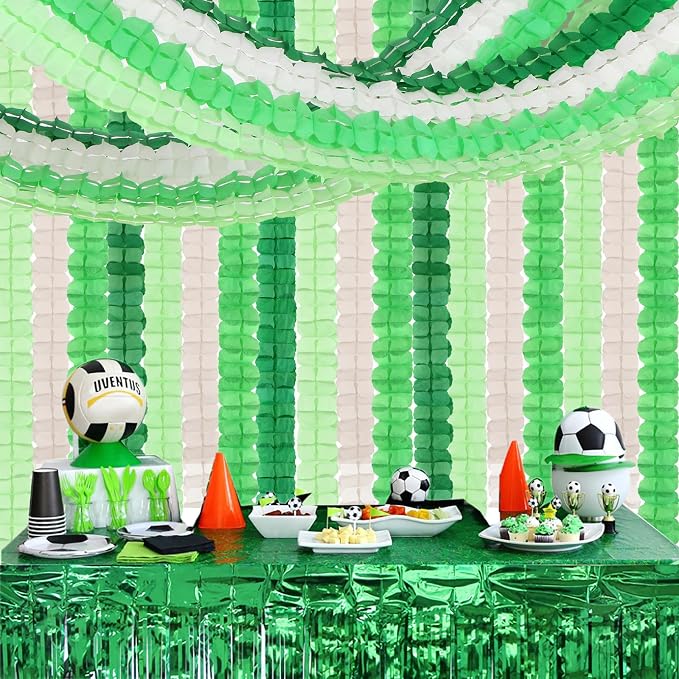 Green-White Party Decorations Streamers Garland - 157Ft Four-Leaf Clover - Image 6