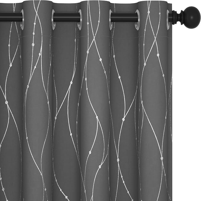 Deconovo 4 Panels Blackout Curtains, Thermal Insulated Soundproof Curtain Drapes - Image 2