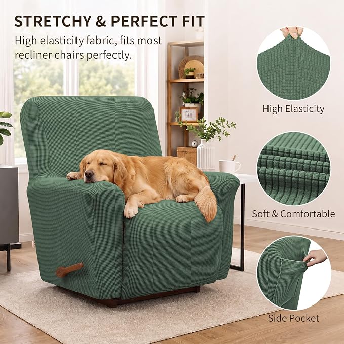 Recliner Chair Covers, 1-Piece Lazy Boy Recliner Cover, Furniture Protector & - Image 2