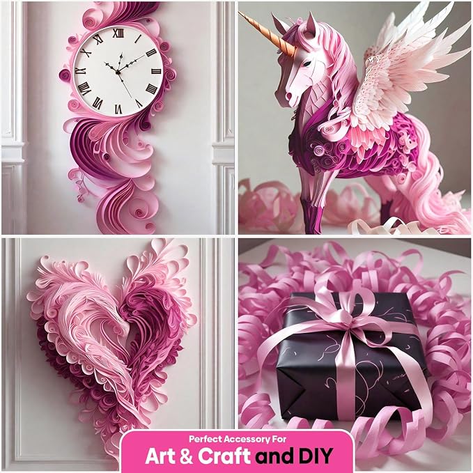 4 Hot Pink Streamers, 328ft Pack of Crepe Paper Party Decorations | Each roll - Image 4