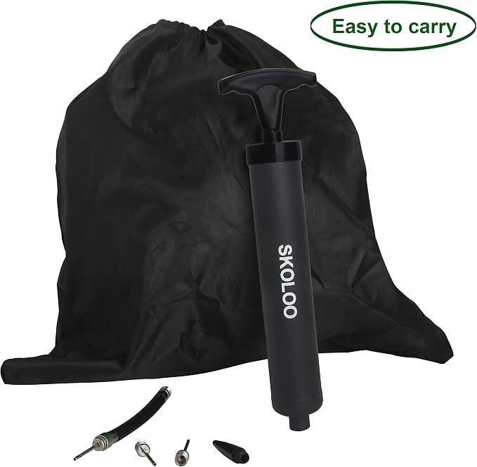 SKOLOO 10" Portable Hand Air Ball Pump Inflator Kit - Image 8