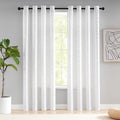 Taisier Home Silver Foil Print Linen Textured Curtains Geometric Dots Pattern by TaisierHome