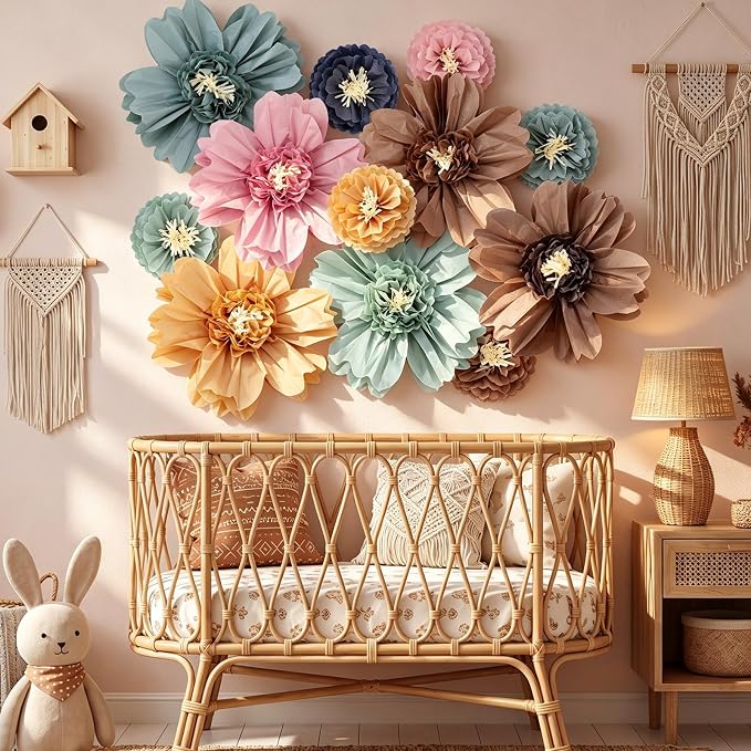 TaoBary Large Colorful Tissue Paper Flowers Giant Fiesta Paper Pom Poms - Image 5