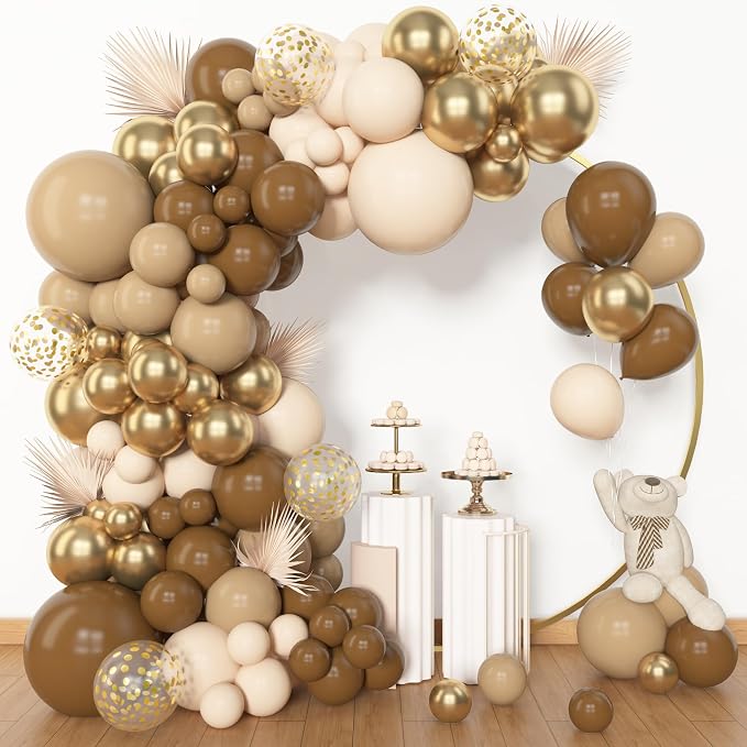 Amandir 153pcs Brown Balloon Garland Arch Kit Different Sizes 18 12 10 5 in | by Amandir