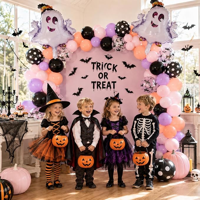 Halloween Party Balloons Black Purple Pink - Image 8