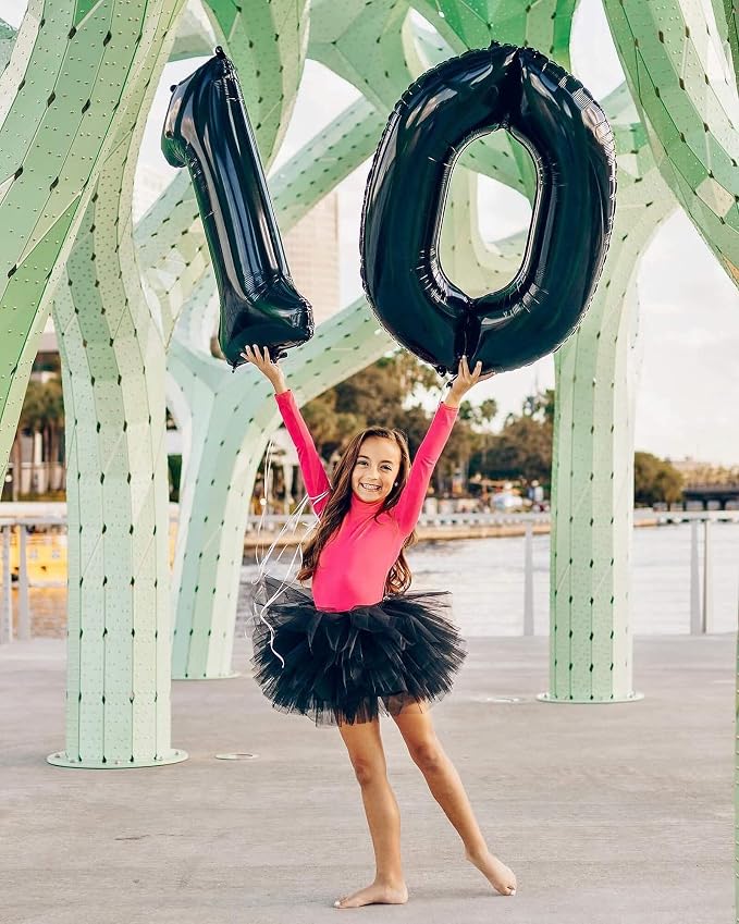 40 Inch Black Number 4 Balloons Helium Giant Black 4 Balloons - Image 4