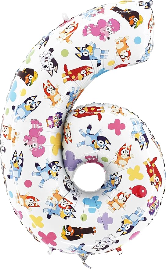 Toyland® 26 Inch Bluey & Bingo Number Foil Balloon by Toyland