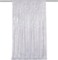 Silver Sequin Backdrop Curtains-1 Panel 3FTx8FT Silver Backdrop by SoarDream