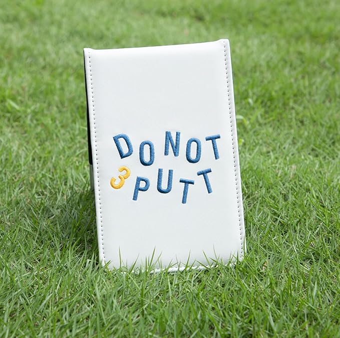 Leather Golf Scorecard Holder - Golf Scorecard & Yardage Book Holder Cover Universal Fit for Scorecard, Golf Accessories Fit for Most Back Pocket Golf Gifts