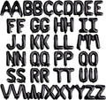 16 Inch 52Pcs Black Letter Balloons Shiny A-Z Foil Balloon Letters | Reusable by Makeyourpartypop