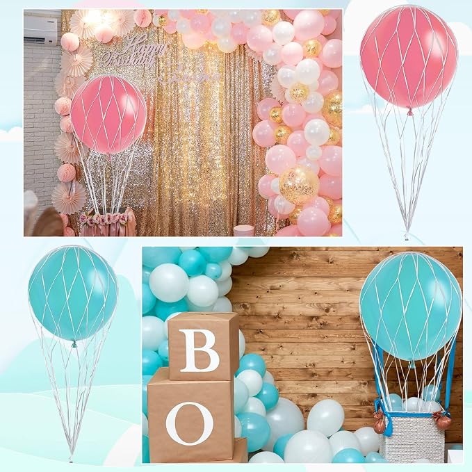 Deekin 8 Pcs Hot Air Balloons Net 36'' Hot Air Balloon Drop Net - Image 6